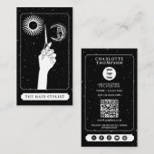 Celestial Tarot Logo Kapper Zwart Wit Visitekaartje (Voorkant / Achterkant)