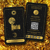 Celestial Tarot Logo Zwart Goud Fotograaf Visitekaartje