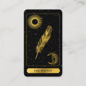 Celestial Tarot Logo Zwart Goud Schrijver Auteur Visitekaartje (Voorkant)