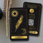 Celestial Tarot Logo Zwart Goud Schrijver Auteur Visitekaartje