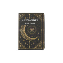 Celestial Tarot Maan Goud Aangepaste Naam Leer