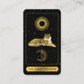 Celestial Tarot Reader Gold Tiger Energy Healer Visitekaartje (Voorkant)
