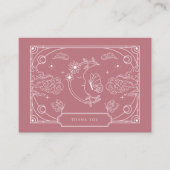 Celestial Tarot Roos Baby shower Dank u kaart (Voorkant)