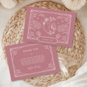 Celestial Tarot Roos Baby shower Dank u kaart
