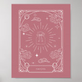 Celestial Tarot Roos Baby shower Favorieten teken Poster (Voorkant)