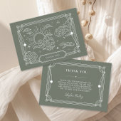 Celestial Tarot Sage Baby shower Dank u kaart