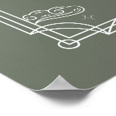 Celestial Tarot Sage Baby shower Welkomstbord Poster (Hoek)