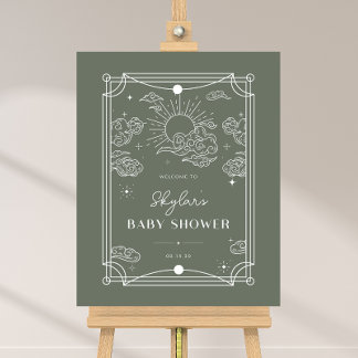 Celestial Tarot Sage Baby shower Welkomstbord Poster