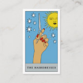 Celestial Tarot Sun Hairdresser Haarsalon Logo Visitekaartje (Voorkant)