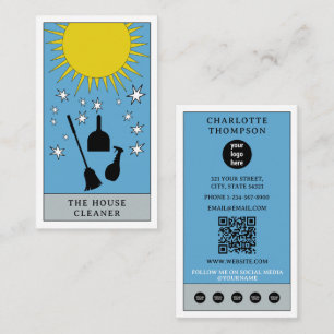 Celestial Tarot Sun House Cleaner Logo Visitekaartje