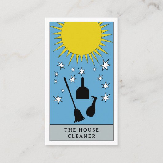 Celestial Tarot Sun House Cleaner Logo Visitekaartje (Voorkant)