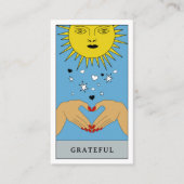 Celestial Tarot Sun Logo Dank u voor kleine bedrij Visitekaartje (Voorkant)