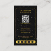 Celestial Tarot Sun Moon Signer Microfoon Goud Visitekaartje (Achterkant)