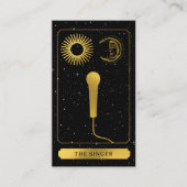 Celestial Tarot Sun Moon Signer Microfoon Goud Visitekaartje (Voorkant)