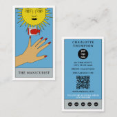 Celestial Tarot Sun Nail Salon Beauty Modern Logo Visitekaartje (Voorkant / Achterkant)