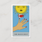 Celestial Tarot Sun Nail Salon Beauty Modern Logo Visitekaartje (Voorkant)