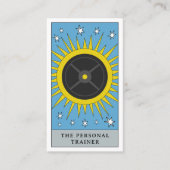 Celestial Tarot Sun Personal Trainer Gewichten Log Visitekaartje (Voorkant)