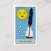 Celestial Tarot Sun Schrijver Modern Logo Visitekaartje (Voorkant)