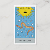 Celestial Tarot Sun Snake Psychische Logo Visitekaartje (Voorkant)