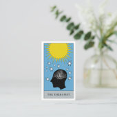 Celestial Tarot Sun Therapist Counselor Logo Visitekaartje (Staand voorkant)