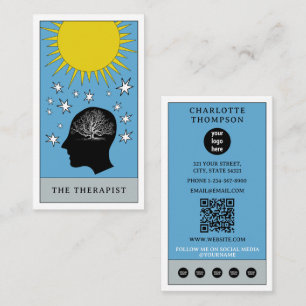 Celestial Tarot Sun Therapist Counselor Logo Visitekaartje