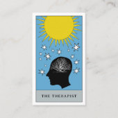 Celestial Tarot Sun Therapist Counselor Logo Visitekaartje (Voorkant)