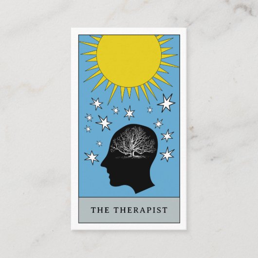 Celestial Tarot Sun Therapist Counselor Logo Visitekaartje (Voorkant)