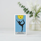 Celestial Tarot Sun Yoga Instructor Healer Logo Visitekaartje (Staand voorkant)