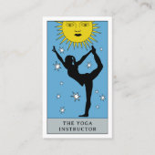 Celestial Tarot Sun Yoga Instructor Healer Logo Visitekaartje (Voorkant)