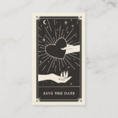Celestial Tarot Wedding Save the Date Card Visitekaartje (Voorkant)