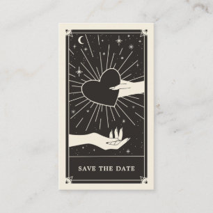 Celestial Tarot Wedding Save the Date Card Visitekaartje