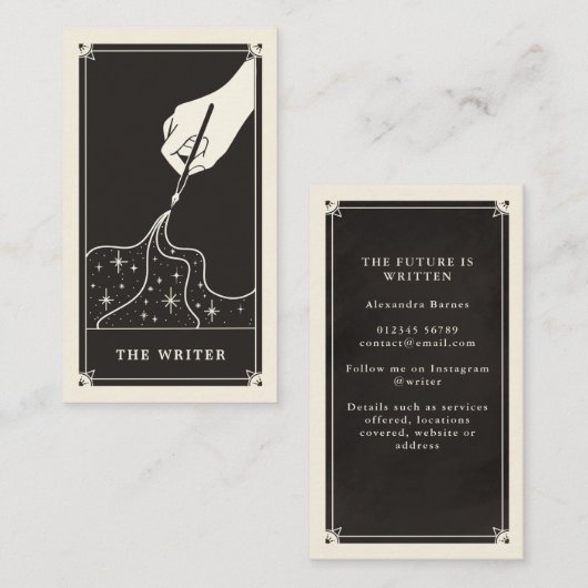 Celestial Tarot Writer Visitekaartje (Voorkant / Achterkant)