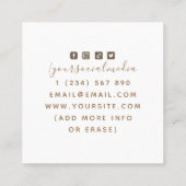 Celestial Tattoo Artiest Boho Snake & Social Media Vierkante Visitekaartje (Achterkant)