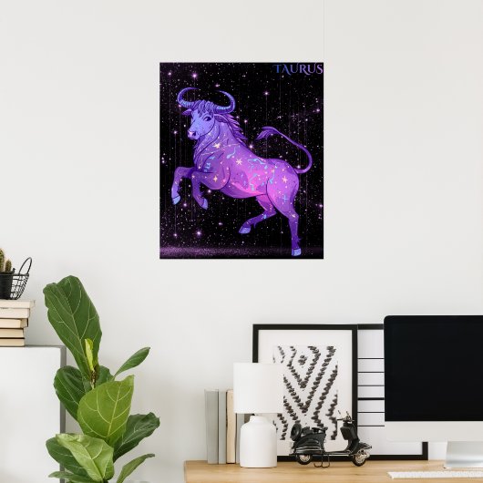 Celestial Taurus – Astrology Art Poster (Thuiskantoor)