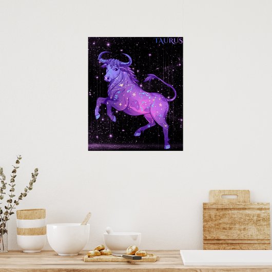 Celestial Taurus – Astrology Art Poster (Keuken)