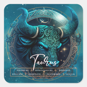 Celestial Taurus Fantasy Zodiac Sticker