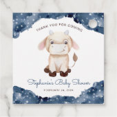 Celestial Taurus Waterverf Baby shower Bedankjes Labels (Achterkant)