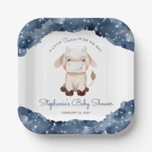Celestial Taurus Waterverf Baby shower Papieren Bordje