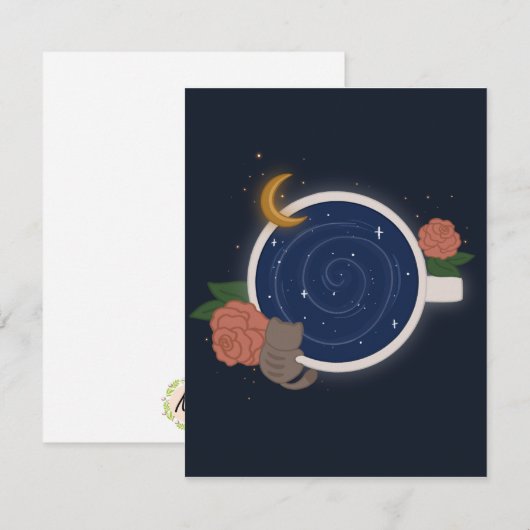 Celestial Tea cup Bedankkaart (Voorkant / Achterkant)