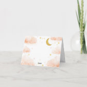 Celestial Thank You Card | Watercolor Clouds Bedankkaart (Achterkant)