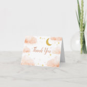 Celestial Thank You Card | Watercolor Clouds Bedankkaart (Voorkant)