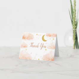 Celestial Thank You Card | Watercolor Clouds Bedankkaart