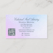 Celestial Themed Nail Artistry Business Card Visitekaartje (Achterkant)