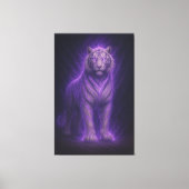 Celestial Thunder Purple White Tiger – High-End Fa Canvas Afdruk (Voorkant)