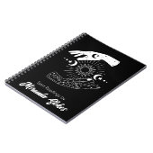 Celestial Touch Trendy Zon & Maan Handen Zwart Notitieboek (Linkerzijde)