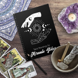 Celestial Touch Trendy Zon & Maan Handen Zwart Notitieboek