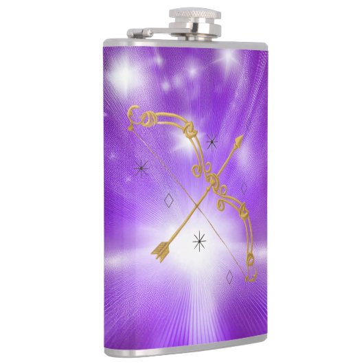 Celestial Traveler: Golden Sagittarius Heupfles (Rechts)