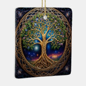 Celestial Tree of Life Keltische knoop Keramisch Ornament (Rechts)