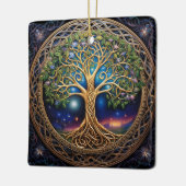 Celestial Tree of Life Keltische knoop Keramisch Ornament (Links)