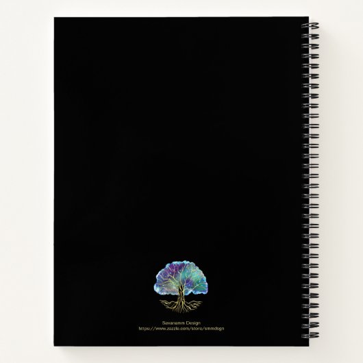 Celestial Tree of Life Sketchbook Notitieboek (Achterkant)